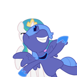 Size: 600x600 | Tagged: safe, artist:otterlore, character:princess celestia, character:princess luna, species:pony, cute, eclipse, eclipsed, photobomb, simple background, transparent background, woona