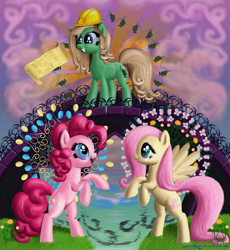 Size: 2850x3100 | Tagged: safe, artist:deathpwny, character:fluttershy, character:pinkie pie, species:earth pony, species:pegasus, species:pony, andrea libman, female, high res, mare, ponified
