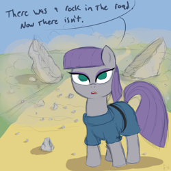 Size: 1400x1400 | Tagged: safe, artist:aa, character:maud pie, episode:maud pie, g4, my little pony: friendship is magic, dust, female, rock, solo
