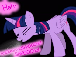 Size: 2048x1536 | Tagged: safe, artist:proponypal, character:twilight sparkle, character:twilight sparkle (alicorn), species:alicorn, species:pony, female, mare, mucus, nostril flare, nostrils, sneezing, sneezing fetish, snot, solo, spray, why