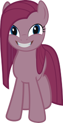 Size: 1261x2449 | Tagged: safe, artist:j5a4, character:pinkamena diane pie, character:pinkie pie, creepy, female, grin, looking at you, simple background, smiling, solo, transparent background, vector