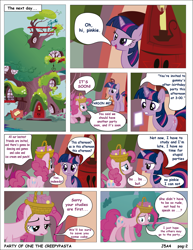 Size: 2550x3300 | Tagged: safe, artist:j5a4, character:pinkie pie, character:twilight sparkle, comic:party of one, comic, creepypasta, grimdark series, grotesque series, out of character