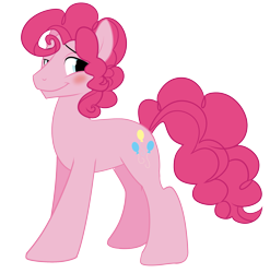 Size: 2383x2413 | Tagged: safe, artist:wicklesmack, character:pinkie pie, species:earth pony, species:pony, g4, adoraberry, blushing, bubble berry, cute, high res, looking at you, male, rule 63, rule63betes, simple background, smiling, smiling at you, solo, stallion, transparent background