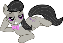 Size: 3619x2442 | Tagged: safe, artist:pluckyninja, character:octavia melody, species:earth pony, species:pony, bedroom eyes, damn sexy pose, female, high res, mare, simple background, solo, sultry pose, transparent background