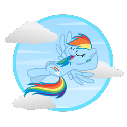 Size: 1810x1810 | Tagged: safe, artist:veggie55, character:rainbow dash, cloud, cloudy, female, solo