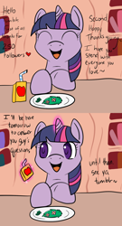Size: 700x1300 | Tagged: safe, artist:lustrous-dreams, character:twilight sparkle, ask filly twilight, ask, comic, female, filly, magic, solo, tumblr, younger