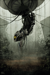 Size: 667x1000 | Tagged: safe, artist:cosmicunicorn, artificial intelligence, crossover, glados, ponified, portal (valve), robot, solo