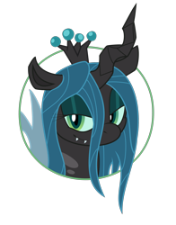 Size: 2162x2756 | Tagged: safe, artist:fuzon-s, artist:tyler611, character:queen chrysalis, species:changeling, bedroom eyes, changeling queen, colored, fangs, female, looking at you, portrait, simple background, smiling, smirk, solo, transparent background