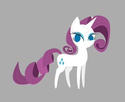 Size: 1100x900 | Tagged: safe, artist:daisyhead, character:rarity, species:pony, species:unicorn, cute, female, gray background, looking at you, mare, pointy ponies, raribetes, simple background, smiling, solo, vector