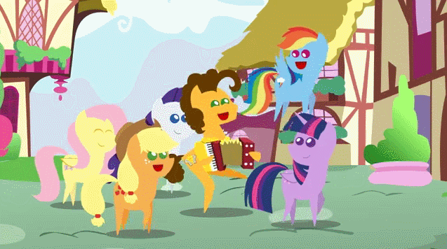 Size: 637x356 | Tagged: safe, artist:mrponiator, character:applejack, character:cheese sandwich, character:fluttershy, character:pinkie pie, character:rainbow dash, character:rarity, character:twilight sparkle, character:twilight sparkle (alicorn), species:alicorn, species:pony, episode:pinkie pride, g4, my little pony: friendship is magic, animated, comedy, female, irl, left out, mare, no hope, photo, pointy ponies, sad, shower, shower of angst, toy, what i learned today