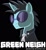 Size: 640x690 | Tagged: safe, artist:pluckyninja, character:neon lights, character:rising star, species:pony, species:unicorn, g4, black background, green day, male, parody, simple background, solo, stallion, text