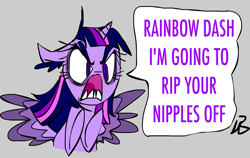 Size: 1239x782 | Tagged: safe, artist:mushroomcookiebear, character:twilight sparkle, character:twilight sparkle (alicorn), species:alicorn, species:pony, angry, ear fluff, female, mare, solo