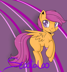 Size: 618x667 | Tagged: safe, artist:lustrous-dreams, character:scootaloo, species:pegasus, species:pony, female, scootaloo can fly, simple background, solo