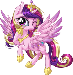Size: 875x900 | Tagged: safe, artist:kittehkatbar, character:princess cadance, female, simple background, solo, transparent background