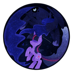 Size: 800x800 | Tagged: safe, artist:lustrous-dreams, character:princess luna, character:twilight sparkle