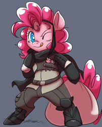 Size: 500x620 | Tagged: safe, artist:angieness, artist:lustrous-dreams, character:pinkie pie, species:pony, bipedal, clothing, female, fire emblem, fire emblem: awakening, gaius, solo