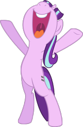 Size: 2644x4000 | Tagged: safe, artist:mellowhen, character:starlight glimmer, species:pony, episode:the cutie map, g4, my little pony: friendship is magic, bipedal, female, happy, nose in the air, open mouth, simple background, solo, transparent background, vector