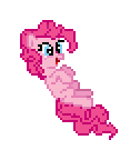 Size: 108x144 | Tagged: safe, artist:deathpwny, character:pinkie pie, animated, female, hiccup, laughing, pixel art, scene interpretation