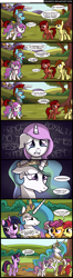 Size: 900x3411 | Tagged: dead source, safe, artist:veggie55, character:apple bloom, character:princess celestia, character:scootaloo, character:sweetie belle, character:twilight sparkle, character:twilight sparkle (alicorn), oc, oc:penny, oc:vento, species:alicorn, species:pegasus, species:pony, adorabloom, bittersweet, canterlot, cewestia, comic, crying, cute, cutealoo, cutelestia, cutie mark crusaders, dawwww, diasweetes, feels, female, filly, heartwarming, mare, pink-mane celestia, royal guard, scootaloo will show us games to play, twiabetes, younger