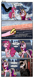 Size: 2740x6232 | Tagged: safe, artist:gray--day, character:pinkie pie, character:princess cadance, comic, game of thrones, jon snow, ponified