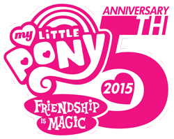 Size: 2500x1992 | Tagged: safe, artist:fuzon-s, 5, anniversary, happy birthday mlp:fim, logo, mlp fim's fifth anniversary, my little pony logo