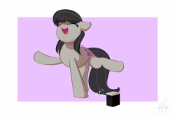 Size: 3000x2000 | Tagged: safe, artist:potato22, character:octavia melody, species:earth pony, species:pony, g4, cute, dancing, music notes, simple background, solo, speaker
