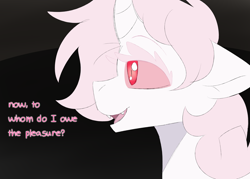Size: 1400x1000 | Tagged: safe, artist:scarletverse, artist:taaffeite, oc, oc only, oc:scarlet starlight, parent:oc:cyberia starlight, parent:oc:sakura starlight, species:pony, species:unicorn, comic:once upon a time, scarletverse, dialogue, female, mare, semi-grimdark series, simple background, solo