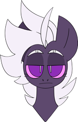 Size: 1640x2553 | Tagged: safe, artist:taaffeite, derpibooru original, oc, oc only, oc:cyberia starlight, species:earth pony, species:pony, bust, female, looking at you, mare, simple background, staring into your soul, transparent background