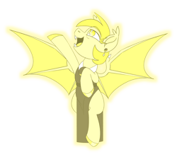 Size: 2000x1800 | Tagged: safe, artist:taaffeite, derpibooru original, oc, oc only, oc:mary, species:bat pony, species:pony, bat pony oc, bat wings, clothing, commission, ear piercing, earring, female, glow, jewelry, mare, piercing, simple background, solo, transparent background, wings