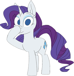 Size: 804x824 | Tagged: safe, artist:taaffeite, derpibooru original, character:rarity, species:pony, species:unicorn, boop, female, looking at you, mare, self-boop, simple background, solo, transparent background