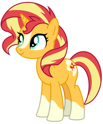 Size: 1024x1229 | Tagged: safe, artist:emeraldblast63, character:sunset shimmer, species:pony, species:unicorn, g4, alternate universe, simple background, solo, transparent background, vector