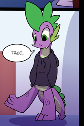 Size: 1111x1658 | Tagged: safe, artist:braeburned, imported from derpibooru, character:spike, species:pony, comic:comic relief, cropped, cute, explicit series, reaction image, saddle up 2: creature comforts, spikabetes