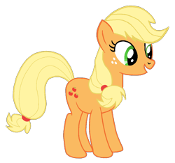 Size: 960x900 | Tagged: safe, artist:torvusil, imported from derpibooru, character:applejack, newbie artist training grounds, happy, hatless, missing accessory, solo
