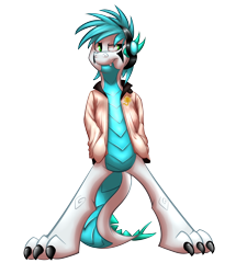 Size: 2500x2907 | Tagged: safe, artist:braeburned, imported from derpibooru, oc, oc only, species:dragon, clothing, fijay, jacket, male