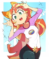 Size: 1600x1920 | Tagged: safe, artist:nendo, character:sunset shimmer, species:human, g4, my little pony:equestria girls, cat ears, solo