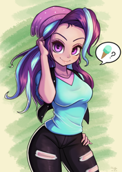 Size: 706x1000 | Tagged: safe, artist:the-park, character:starlight glimmer, species:human, g4, female, simple background, solo