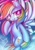 Size: 848x1200 | Tagged: safe, artist:wavecipher, character:rainbow dash, species:pegasus, species:pony, g4, color porn, eyestrain warning, smug, solo