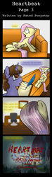 Size: 992x3330 | Tagged: safe, artist:meownimator, character:fluttershy, oc, species:pegasus, species:pony, species:unicorn, comic:heartbeat, canterlot, chair, clipboard, comic, couch, grimdark series, psychiatrist, quill, suggestive series
