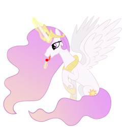 Size: 4000x4000 | Tagged: safe, artist:azure-vortex, character:princess celestia, species:pony, princess molestia, cute, cutelestia, female, licking, lollipop, magic, mare, open mouth, raised hoof, simple background, sitting, smiling, solo, spread wings, telekinesis, tongue out, transparent background, vector, wings