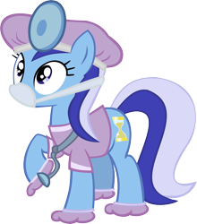 Size: 6963x7914 | Tagged: safe, artist:choopy, character:minuette, absurd resolution, clothing, gloves, mask, raised hoof, scrubs (gear), simple background, stethoscope, transparent background, vector