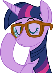 Size: 5834x7939 | Tagged: safe, artist:choopy, artist:megasweet, character:twilight sparkle, absurd resolution, glasses, simple background, transparent background, vector