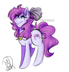 Size: 880x922 | Tagged: safe, artist:trishabeakens, oc, oc only, oc:marelyn monroe, species:earth pony, species:pony, female, mare, signature, simple background, solo, white background