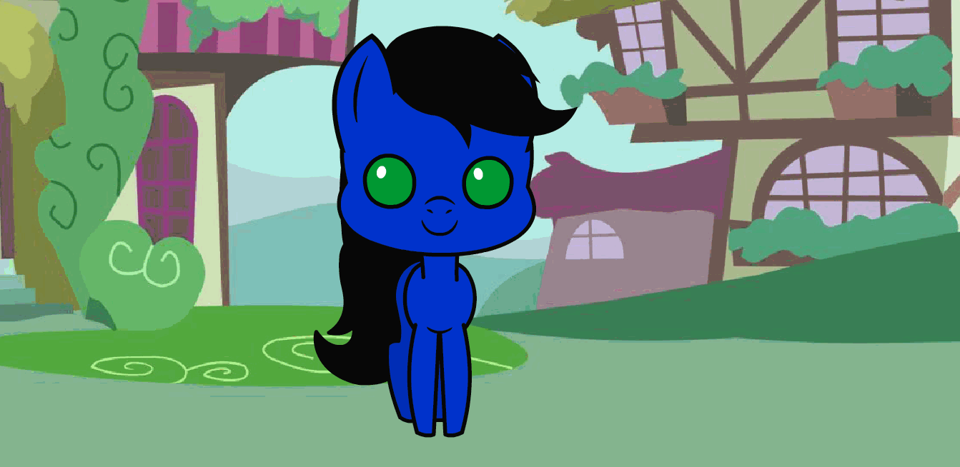 Size: 1343x654 | Tagged: safe, artist:kittensneezikuns, oc, oc only, oc:sweet sound, ponysona, species:pegasus, species:pony, animated, big eyes, chibi, cute, cute face, eyes closed, femboy, happy, long mane, long tail, male, open mouth, pointy ponies, smiling, solo, stars