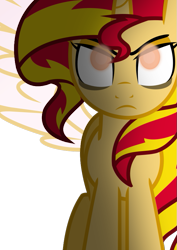 Size: 595x842 | Tagged: safe, artist:strawberry-pannycake, character:sunset shimmer, species:alicorn, species:pony, species:unicorn, .svg available, alicornified, female, front, race swap, shimmercorn, simple background, solo, svg, transparent background, vector, wings