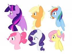 Size: 2048x1536 | Tagged: safe, artist:periwinkietwinkie, character:applejack, character:fluttershy, character:pinkie pie, character:rainbow dash, character:rarity, character:twilight sparkle, character:twilight sparkle (alicorn), species:alicorn, species:pony, alternate hairstyle, female, mane six, mare, older
