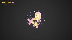 Size: 2560x1440 | Tagged: safe, artist:dewlshock, artist:ext109, character:fluttershy, cutie mark, eyes closed, happy, vector, wallpaper