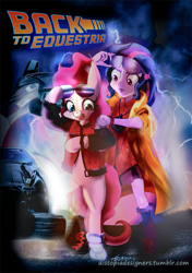 Size: 751x1064 | Tagged: safe, artist:lima-hibiki, character:pinkie pie, character:twilight sparkle, character:twilight sparkle (scitwi), species:eqg human, my little pony:equestria girls, back to the future, magic capture device