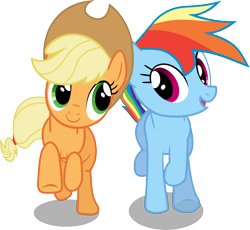 Size: 7473x6872 | Tagged: safe, artist:dewlshock, character:applejack, character:rainbow dash, absurd resolution, simple background, transparent background, vector