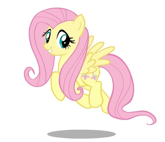 Size: 572x495 | Tagged: safe, artist:archonitianicsmasher, character:fluttershy, species:pony, animated, cute, female, happy, shyabetes, solo, trotting