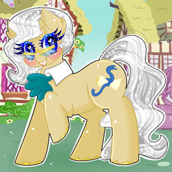 Size: 1000x1000 | Tagged: safe, artist:audra-hime, character:mayor mare, cutie mark, eyelashes, female, glasses, heart eyes, solo, sparkling, wingding eyes
